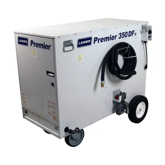 Grey LBWHITE Box / Tent Style Heater, 350,000 BTU/h, Propane/Natural Gas, Direct Fired