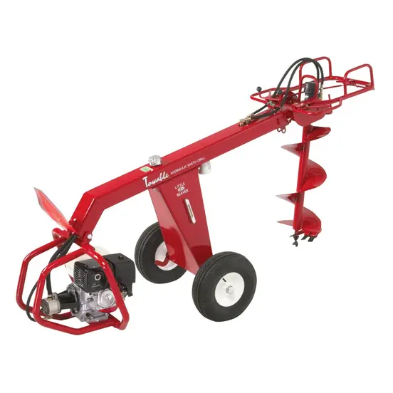 Red LITTLE BVR One-man Auger, 11 HP, 72 in. Depth, Hydraulic Powered