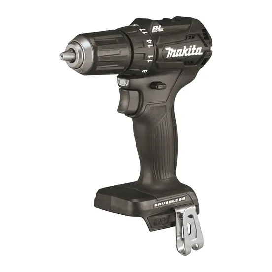 Black MAKITA Cordless Drill, Electric-powered, 1/2 in., 18V