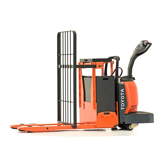 Orange and black TOYOTA Pallet Jack, 6,000 lbs., Electric Powered