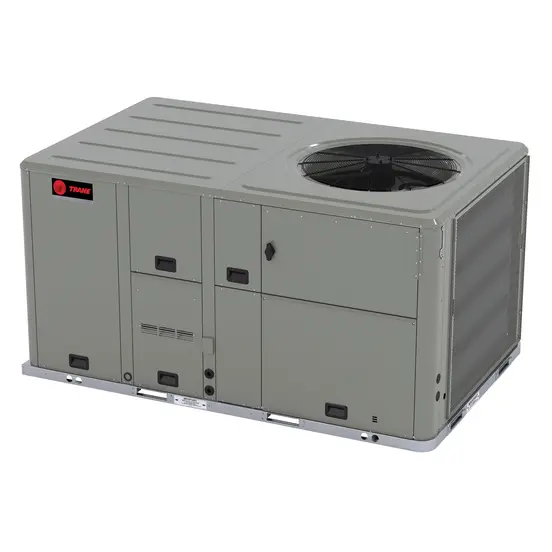 Beige Trane electric 5-ton Air Conditioner with Heat