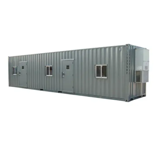 Gray GENERIC 40 ft. by 8 ft. by 9.5 ft. Ground-Level Office Container, 2 Offices