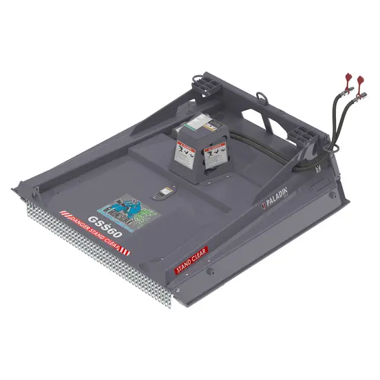Gray PALADIN Brush Hog Mower Attachment for Skid Steer