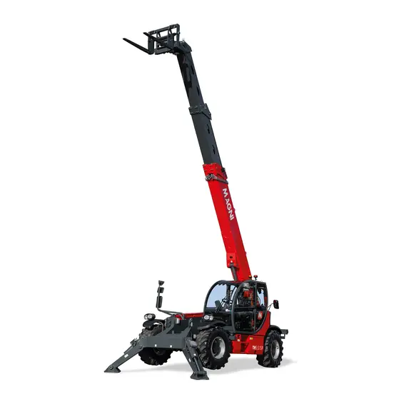 Red and black Magni variable reach forklift