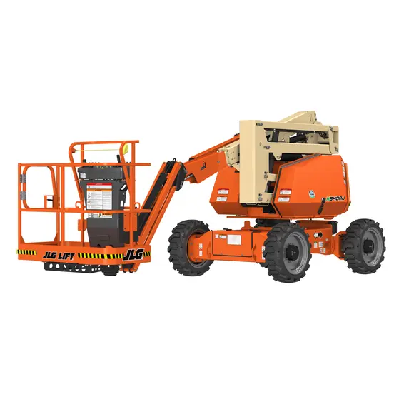 Orange JLG 33 foot diesel hybrid Articulating Boom Lift
