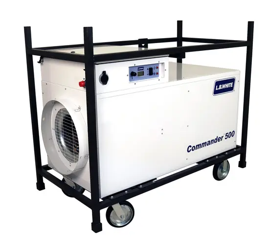 White LBWHITE 500,000 BTU Direct-Fired Make-Up Air Heater, LP/NG