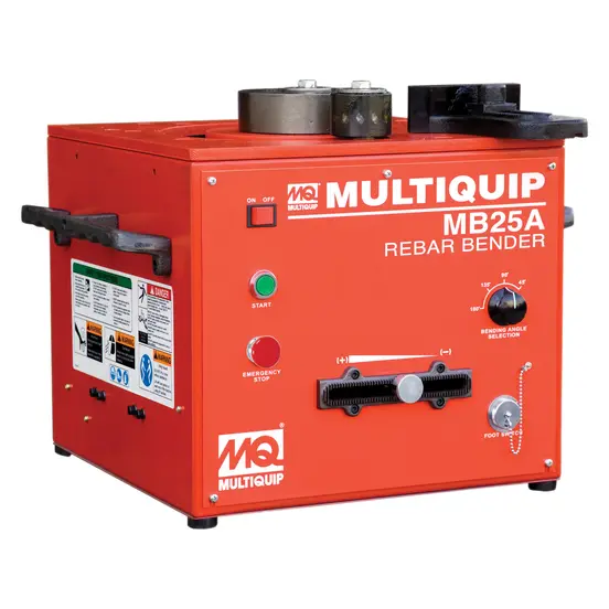 Red Multiquip electric rebar bender